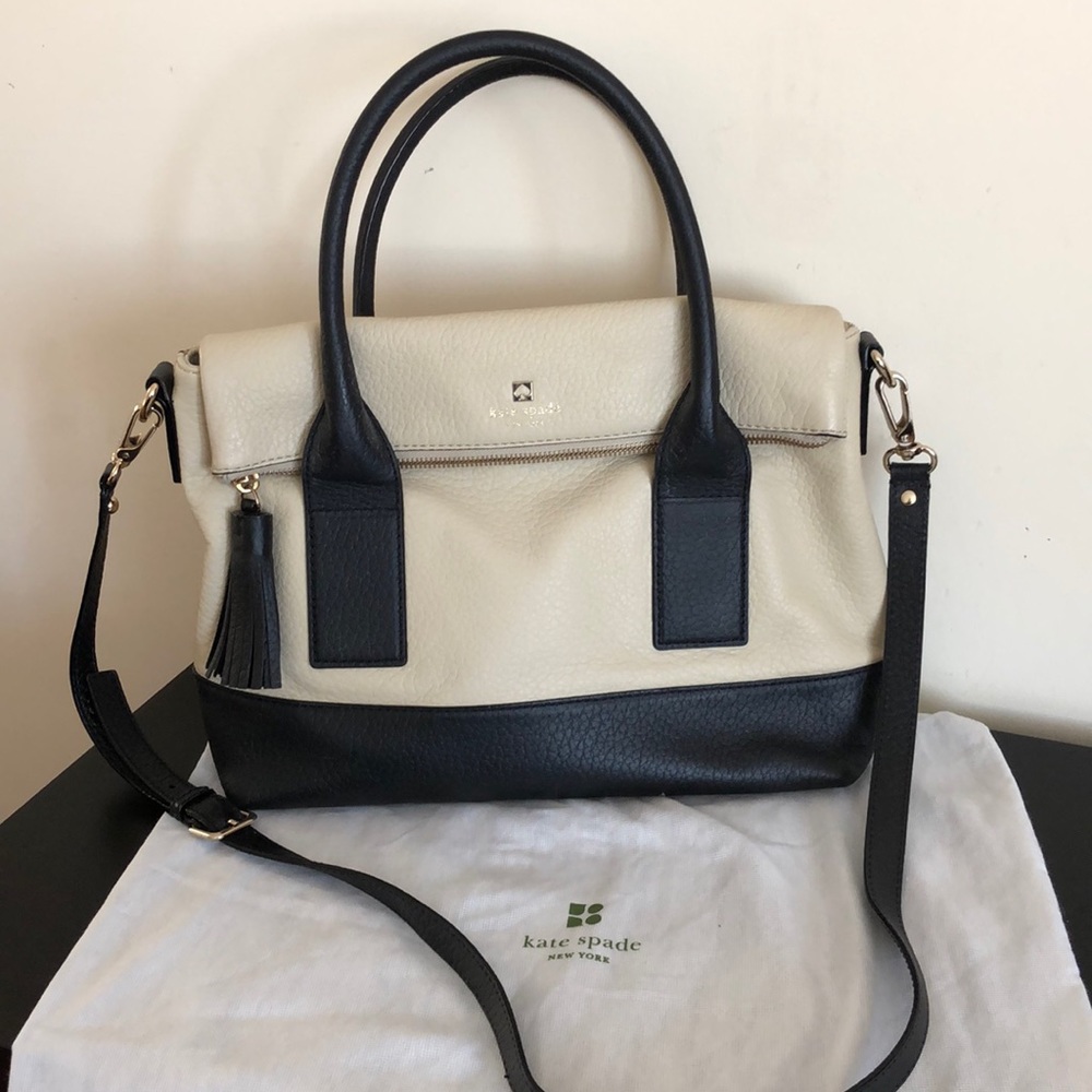 Kate Spade cream/black satchel